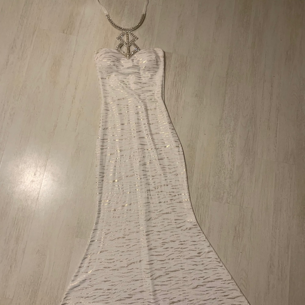 White dress with bling!